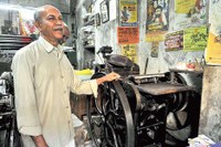 A Linotype Printing Press still in use 