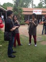 Participants of the cluster meeting on the sets of a local production 