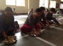 Participants at the cluster meeting at an ashram  