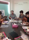 Grace Yee, Oiwan Lam,Stephen Chan ( Lignan University), Sung Kyung Kim ( Sungkonghoe University) and Daniel Goh ( National University of Singapore) visiting a publishing house as part of a field trip organised for participants of the cluster meeting