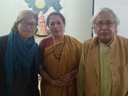 Ivy Chang interviewing Arundathi Nag theatre person and  Ashok Vajpeyi ,former civil servant, arts administrator and poet . 