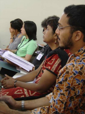 The audience, listening to IACS Conference at CSCS (February 2004)