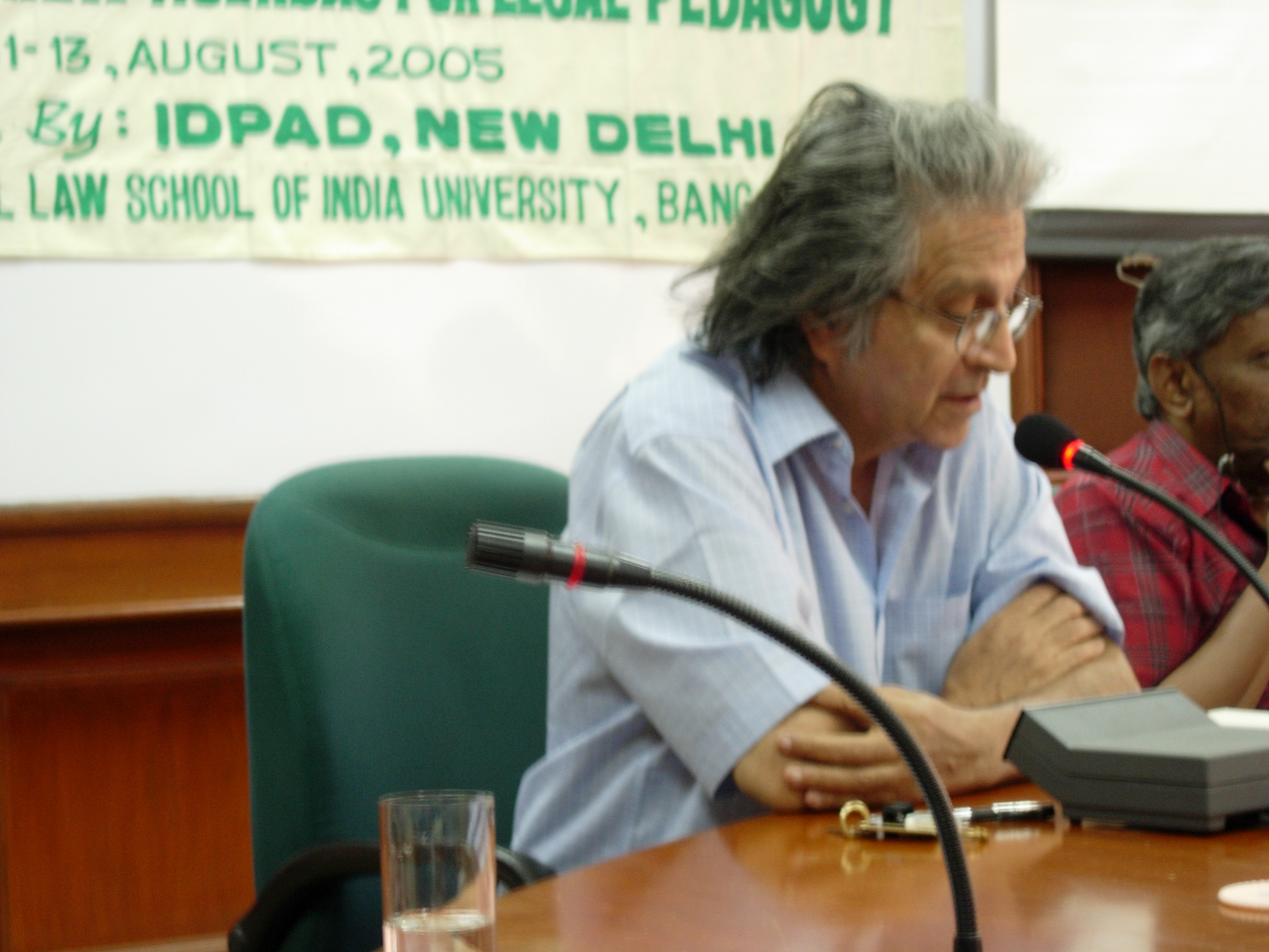 Prof. Upendra Baxi at the Enculturing Law conference (Bangalore, August 2005) 