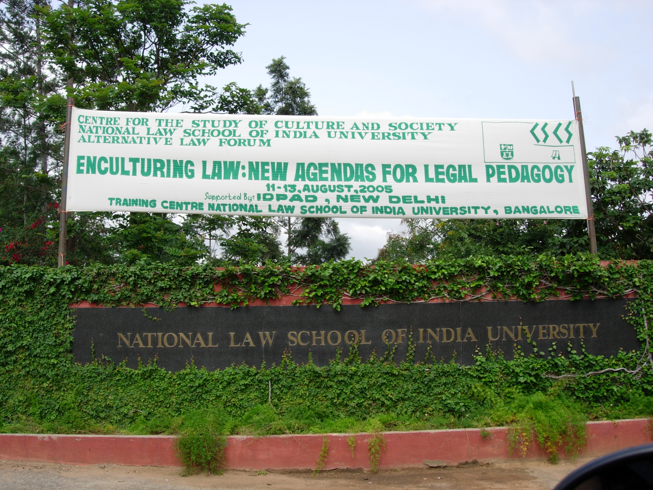 Announcing the CSCS Enculturing Law: new Agendas for Legal Pedagogy Conference at National Law School (August 2005)