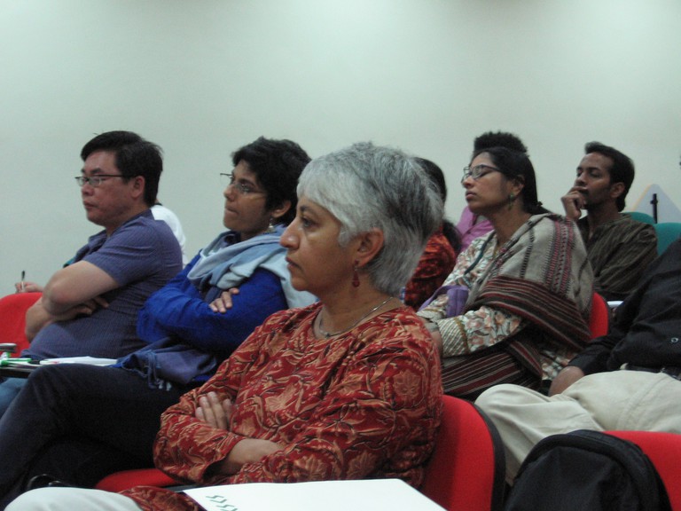 International Conference on Asian Cinema: Towards a Research and Teaching Agenda, CSCS, Bangalore, Karnataka. (In pic) laqwrence Liang, Rochelle Pinto, Tejaswini Niranjana, Uma Mahesrwari, Nithin Mahayath